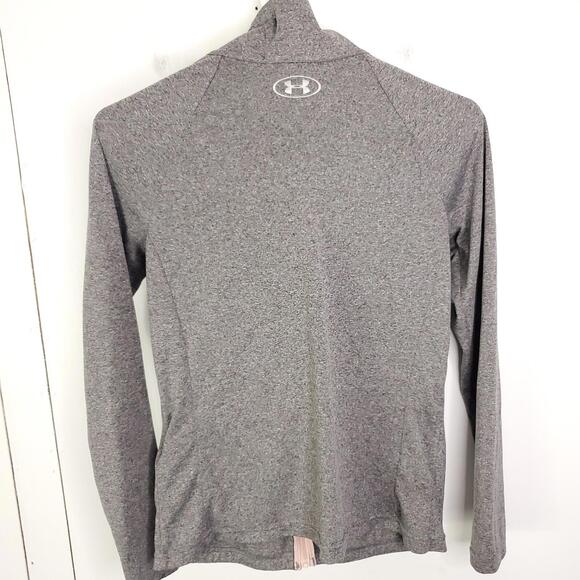 Under Armour Jacket WOmens XS Loose Fit Full Zip Drawstring Mock Neck Heatgear - Picture 9 of 9